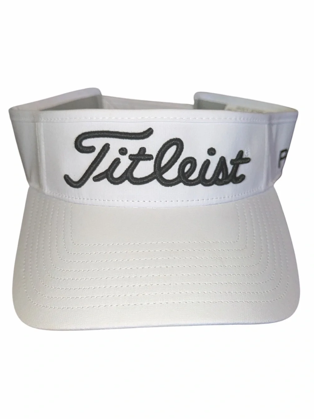 Titleist White Visor with Black Script Logo